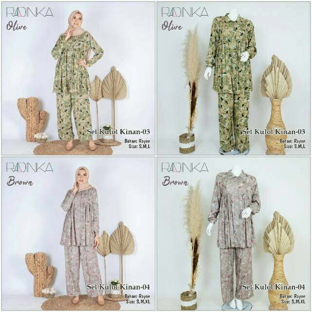 READY BEST SELLER Setelan tunik kulot dewasa SMLXL by Radinka