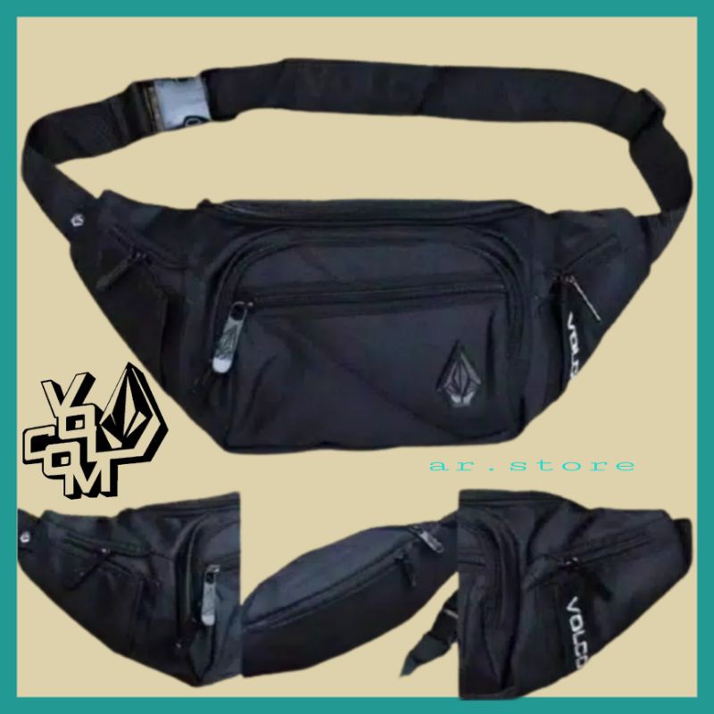 VOLCOM TAS SELEMPANG PRIA ANTI AIR WAISTBAG TAS PINGGANG PRIA KOMPEK PREMIUM WESTBAG | Shopee ...
