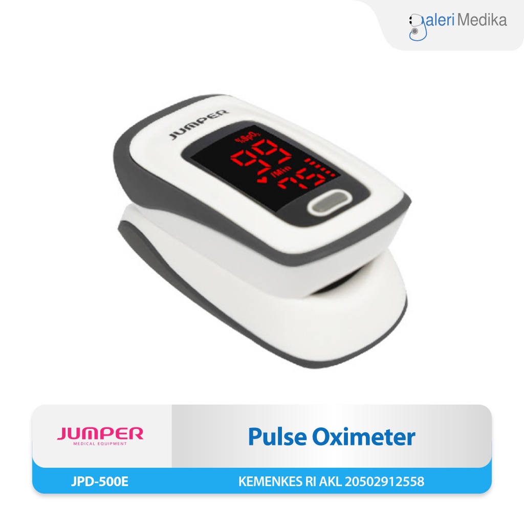 Fingertip Pulse Oximeter / Oksimeter / Oxymeter Jumper JPD-500E LED - Alat Ukur Kadar Oksigen