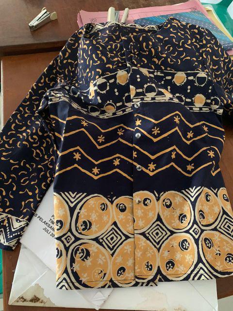 Atasan Batik Dolby Dolbi Dobby Doby Tenun Sutra Tulis Halus Katun Atbm Baron ,sarombit Atasan