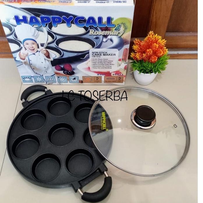 Terbaik.. Cetakan Kue 8 Datar Happycall / Cetakan Apem / Cetakan Lumpur Anti lengket / Cetakan Marta