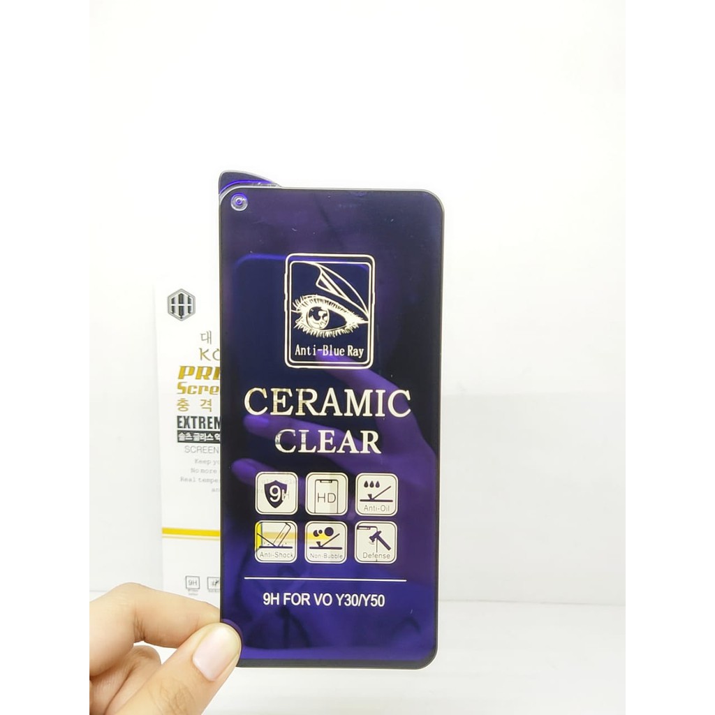 Ceramic CLEAR ANTI BLUE Vivo Y30 Y30i Y50 6.53 inch Screen Protector Full Layar Anti Broken