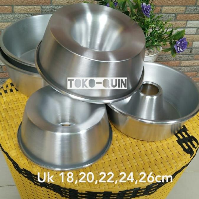 Loyang tulban press tanpa sambungan 1 set isi 5pcs Uk18,20,22,24,26cm