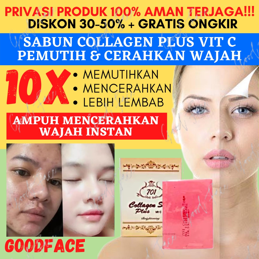 SABUN PENCERAH WAJAH COLLAGEN SOAP ORI BPOM EMBOS