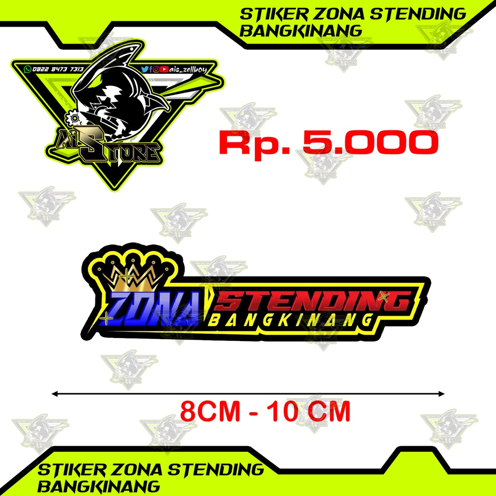 Stiker Zona Stending Bangkinang