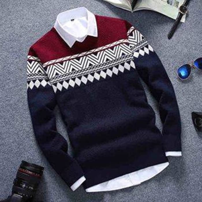 SWEATER PRIA/ SWEATER RAJUT COLOMBUS MARUN