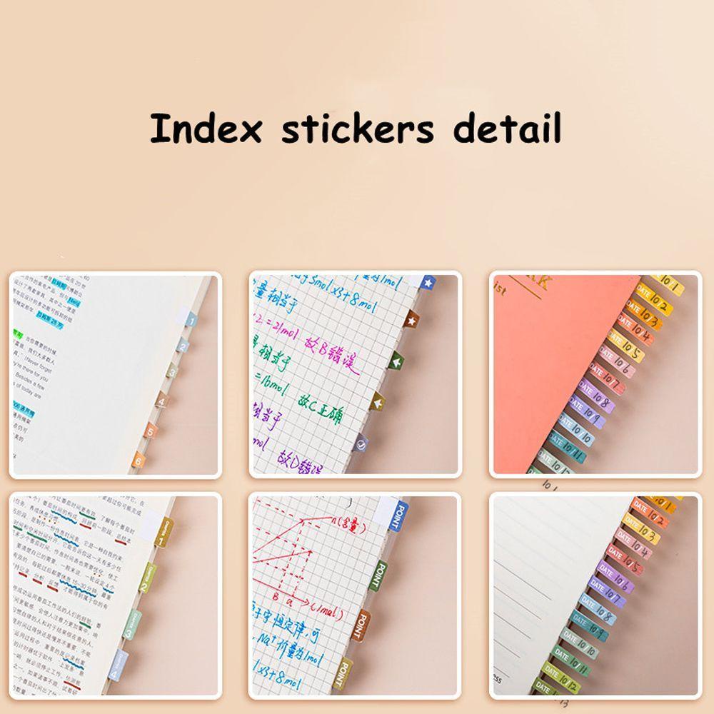 Lanfy Index Memo Pad Note Paper Kawaii Sticky Notes Memo Pad Perlengkapan Kantor Klasifikasi Tanda Siswa Alat Tulis DIY Scrapbooking