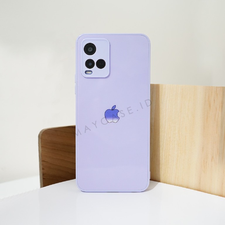 Softcase Glass Warna [U49] Vivo Y21 Y21S Y15S - Softcase Mirror Vivo - Case Kaca Vivo - Case HP Vivo