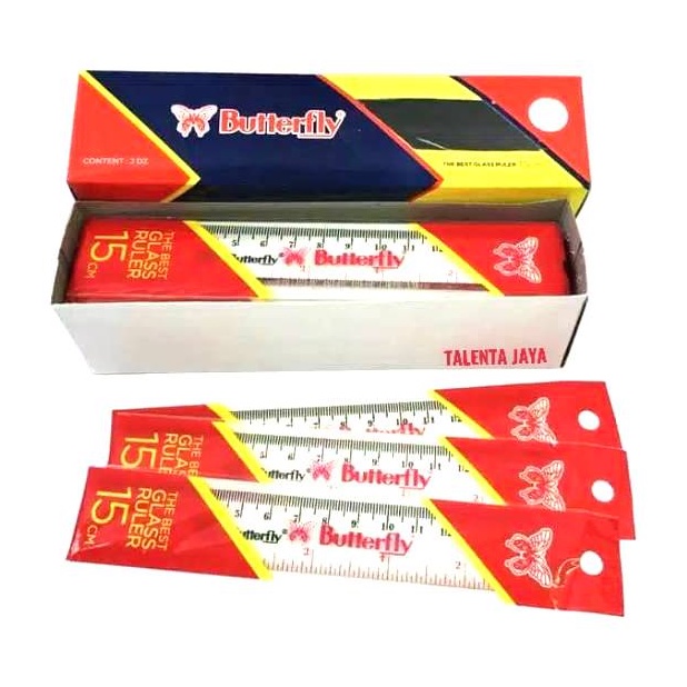 

COD Joy KTB Penggaris Butterfly 15cm 20cm 30cm Penggaris Plastik Mika Garis Mistar Ruler Butterfly Penggaris Murah
