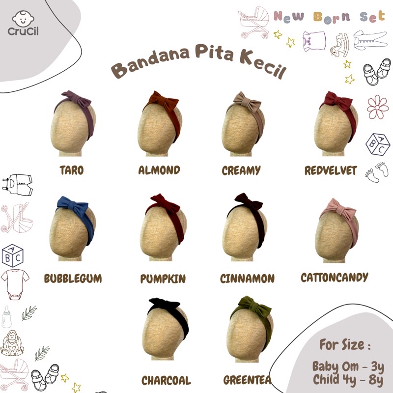 CruCil Factory Bandana Pita Kecil Rib