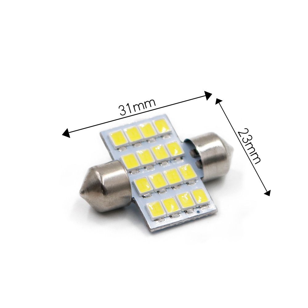 (Tempat, dikirim dari Jakarta)Lampu Baca LED Mobil 31mm 16 Lampu Lampu Modifikasi Interior