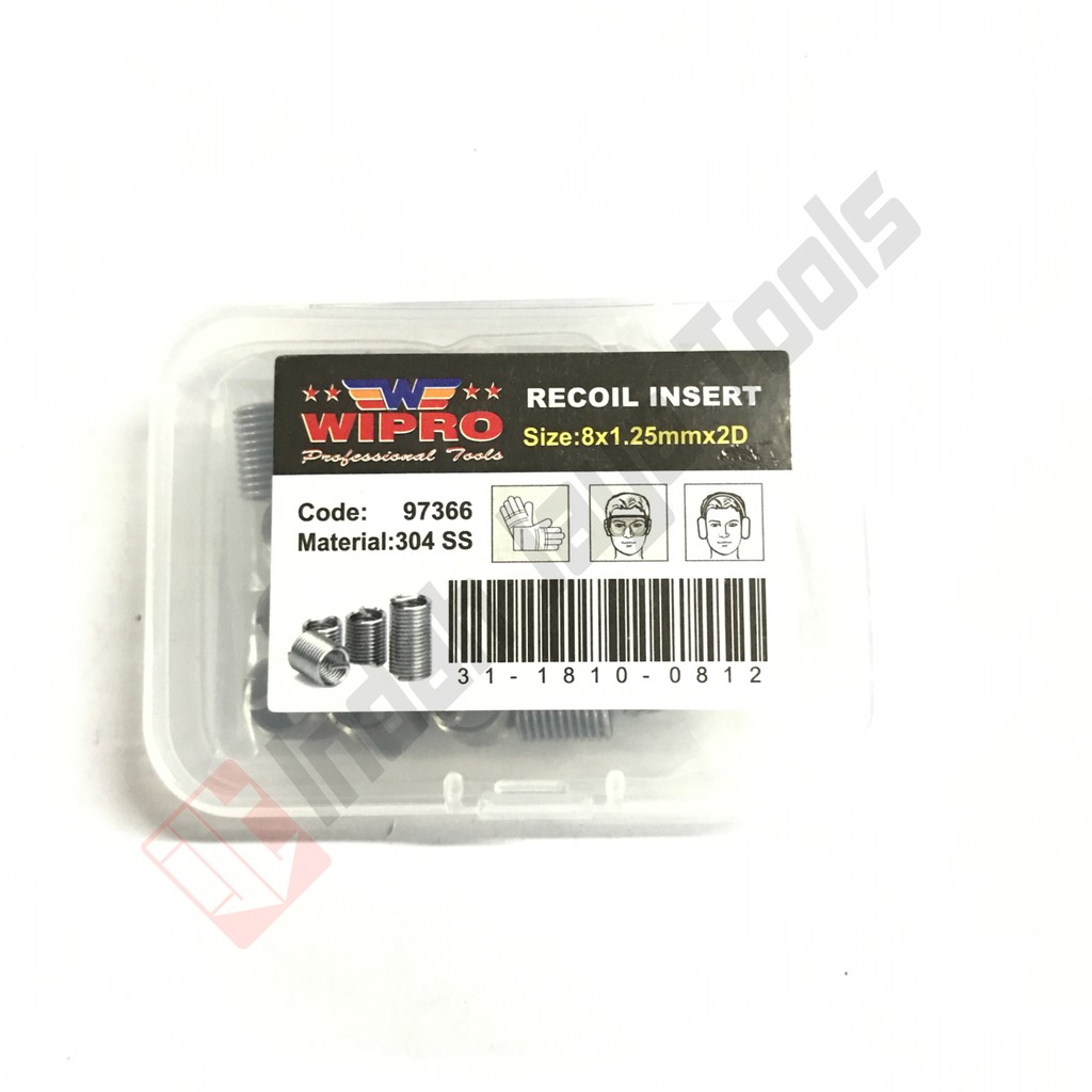 WIPRO 97366 Grip Coil M 8 x 1.25 2D Tap Drat Tambah Daging Recoil Insert