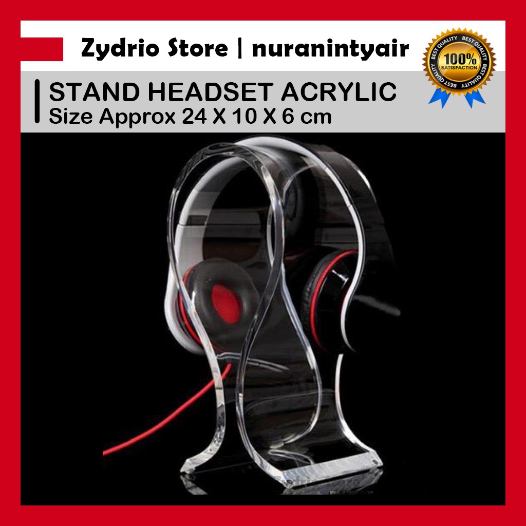 Stand Acrylic Holder Headset / Headphone / Earphone Gaming Akrilik