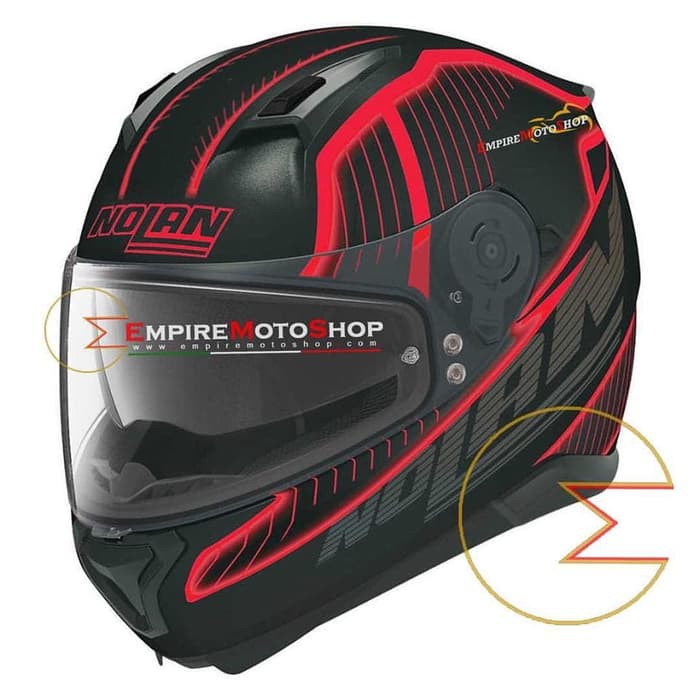 Promo Helm Nolan N87 Harp Ncom Black Red Murah