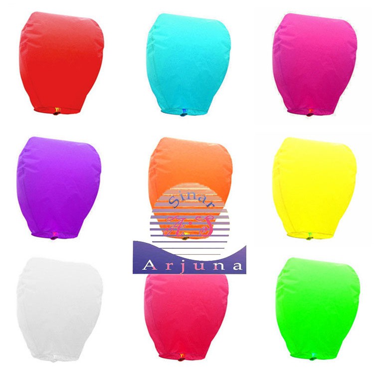 Lampion Terbang / Flying Sky Lanterns / Lentera Terbang (Warna Warni)