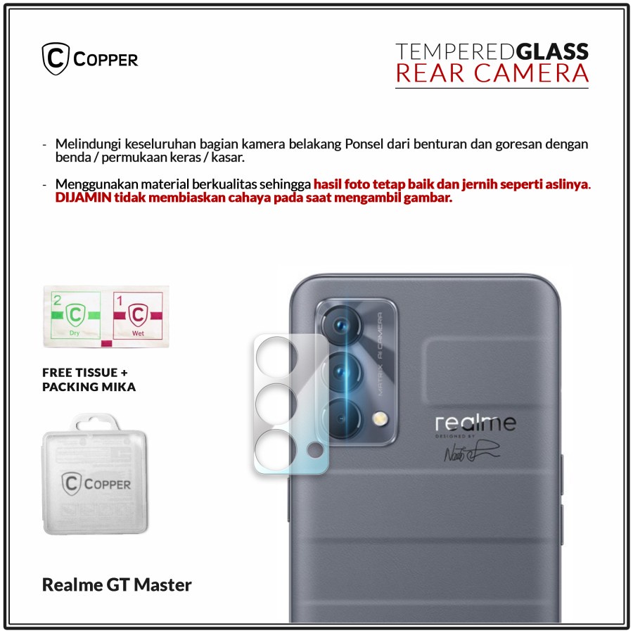 Realme Gt Master - Copper Tempered Glass Kamera 3d