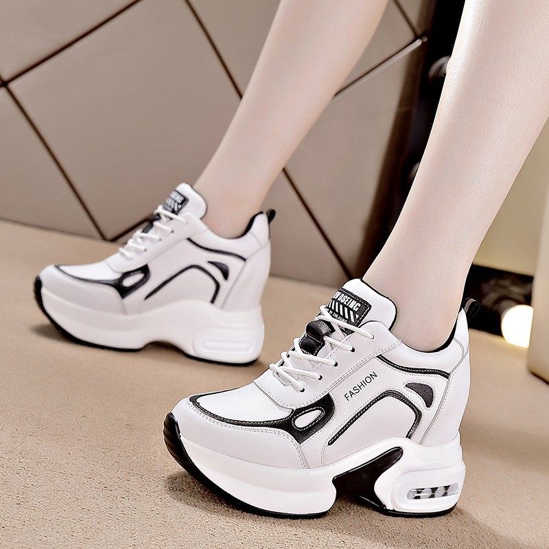 Sepatu Wanita Import Sneakers Putih Cewek Tinggi Terbaru Sneaker Jalan Modis Kekinian SP-150