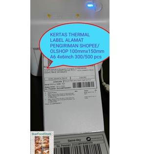 

Update ヤ Label Sticker Thermal 100x150mm Bare isi 250/350/500 pcs/Roll/Lipat/Bag/Print Resi Alamat 4x6 A6