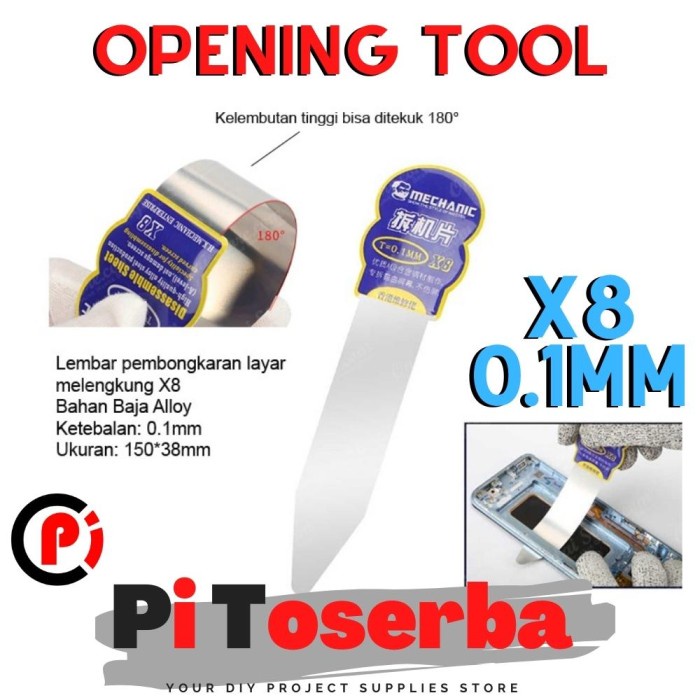 Original Mechanic X8 Opening Tool Spring Steel Ultra Thin Buka LCD HP