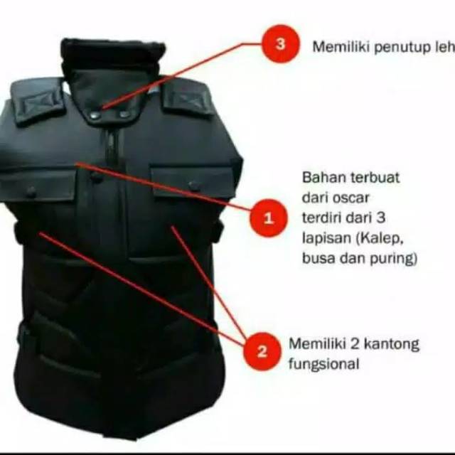 Rompi Motor SAKATSU HITAM Pelindung Dada Waterproof Anti Air Tebal UNIVERSAL