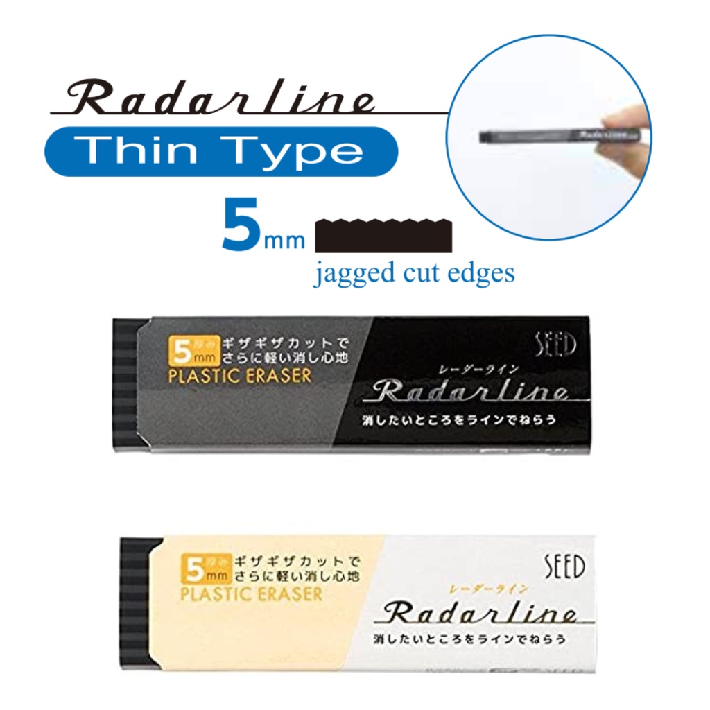 

Seed Radar Line Thin Type Eraser Jagged Edges Penghapus Permukaan Bergerigi