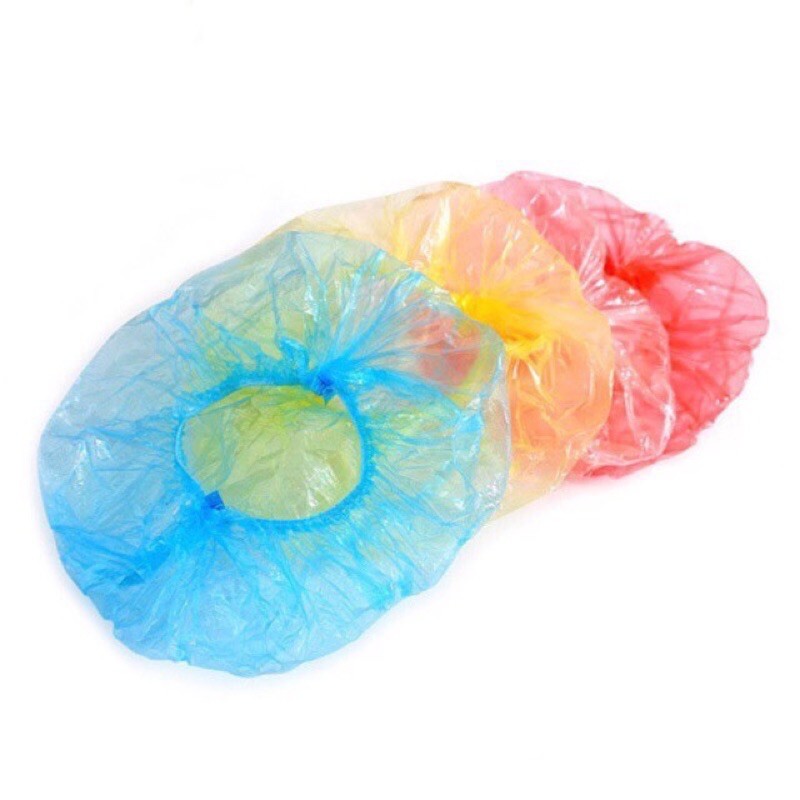 SWCP plastik kepala penutup rambut medis / penutup kepala untuk cat rambut shower cap biru