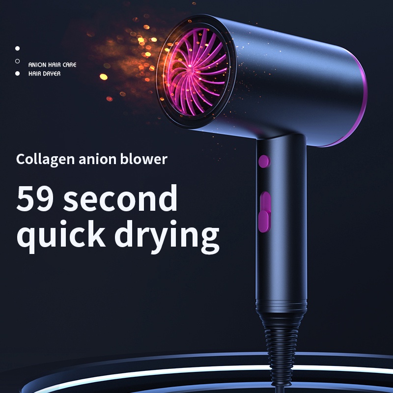 Abeni hair dryer ion negatif high-end pengering rambut mini tiga kecepatan udara panas dan dingin hair dryer low watt hot