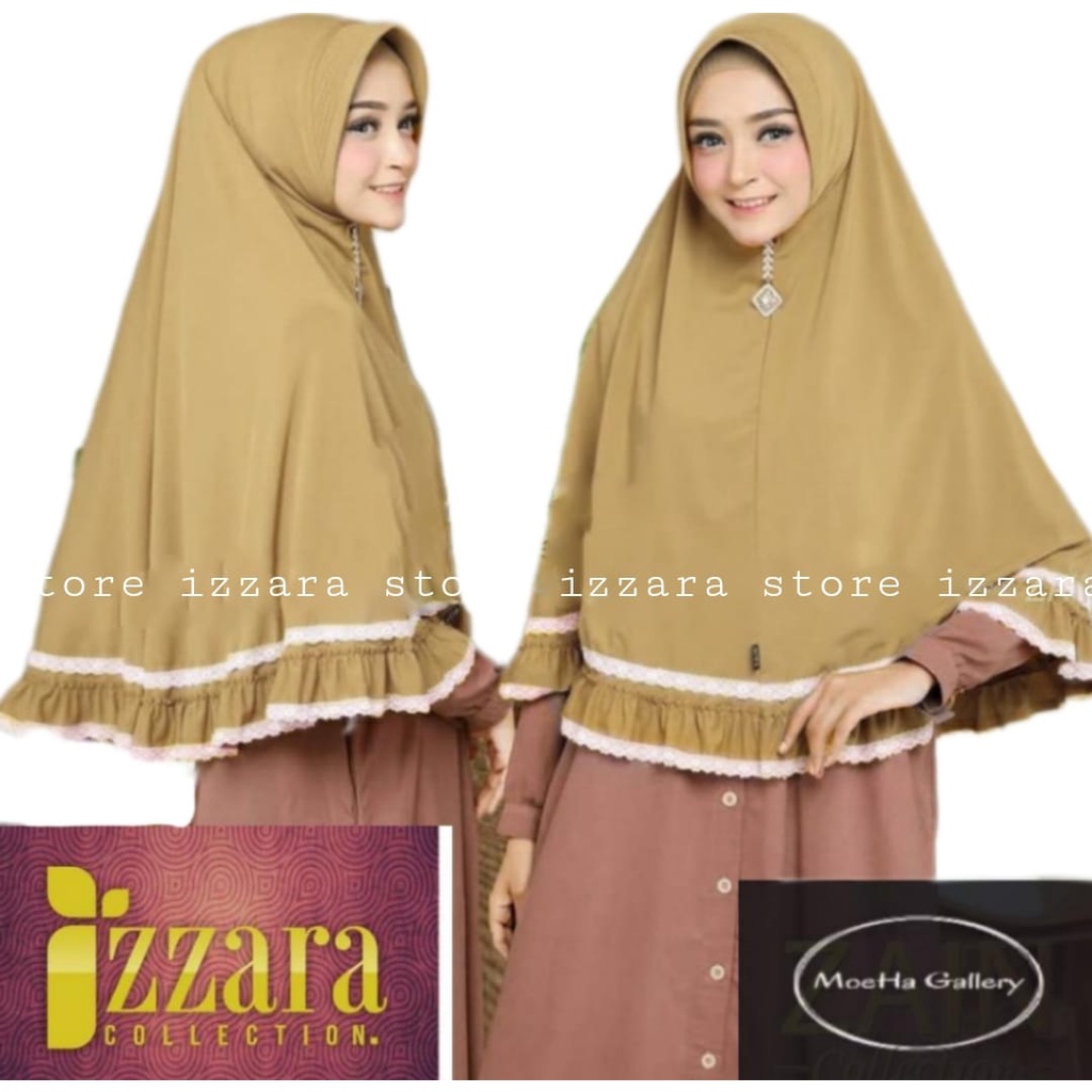 Kerudung Haifa Renda Bergo Jumbo instan syar'i Terbaru Jilbab Dewasa Trendi By moeha gallery