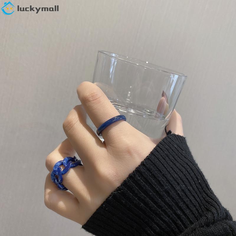 Set Cincin Model Twist Gaya Retro Korea Untuk Wanita