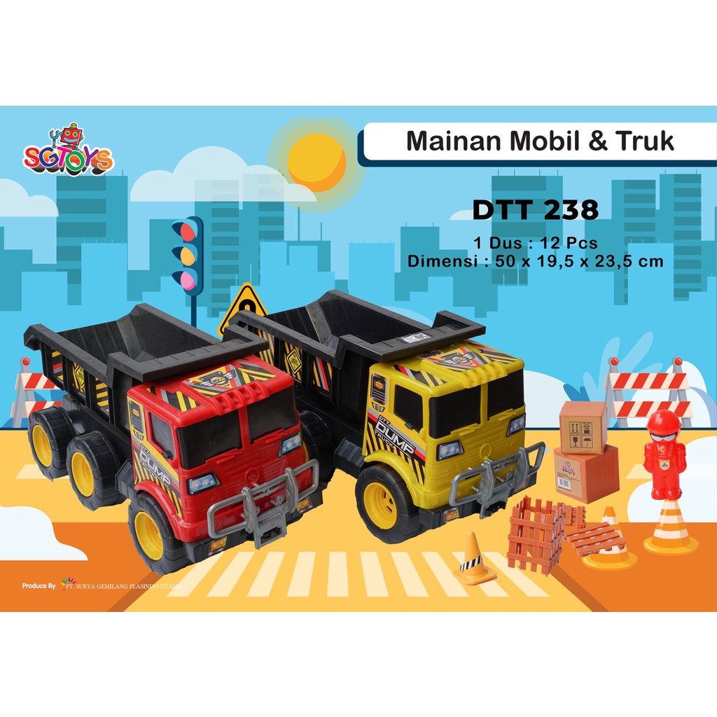 DTT 238 SG TOYS dump truck mainan anak mobil truk