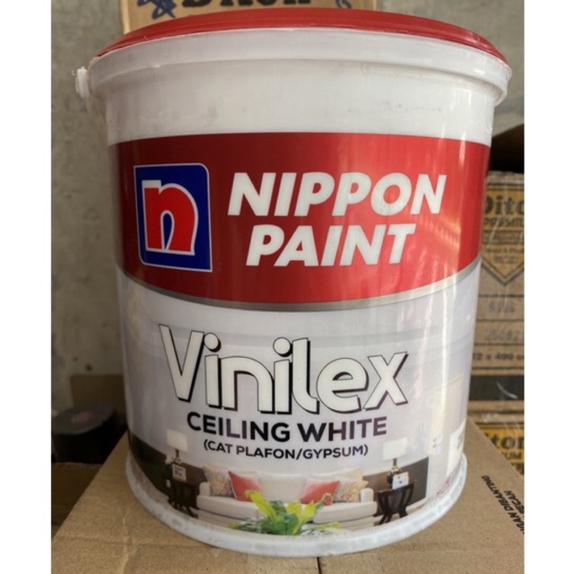 Cat Plafon Gypsum Vinilex Ceiling White 25kg Vinilex Putih