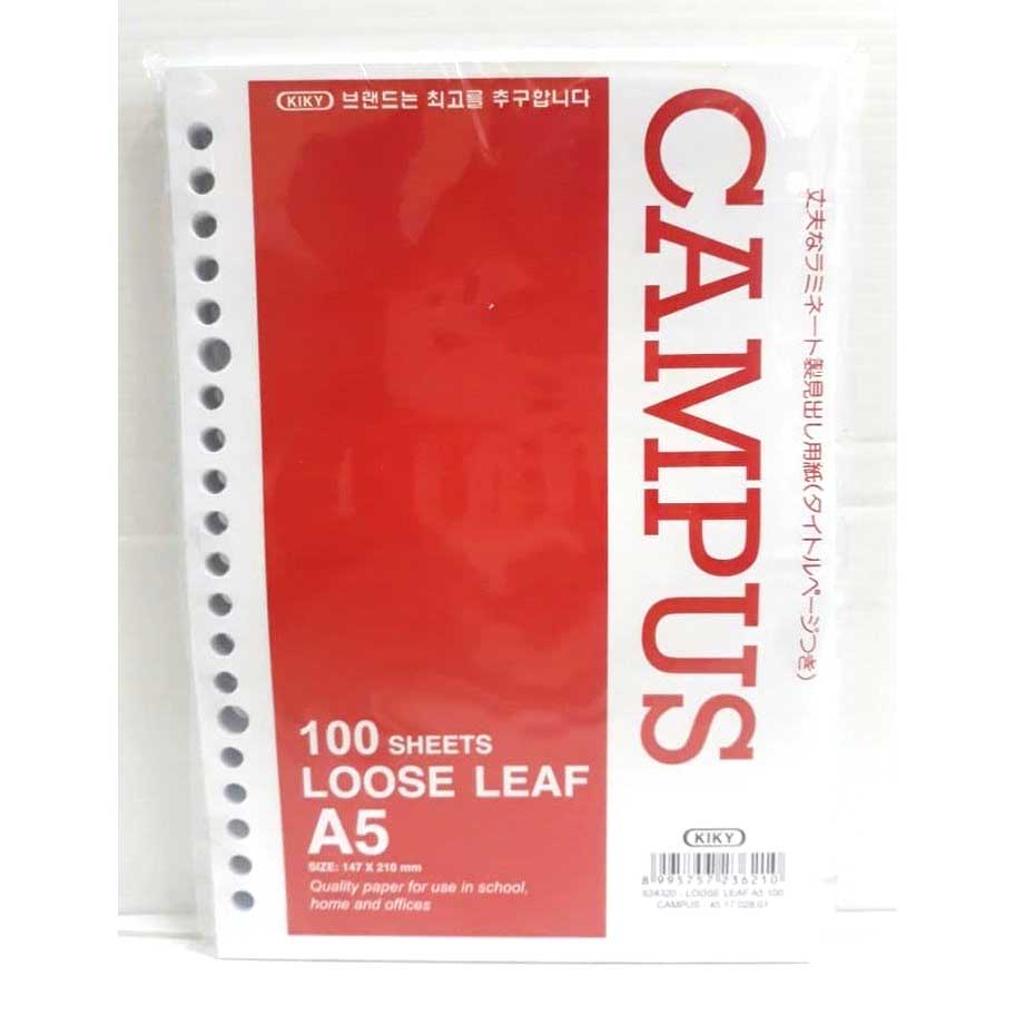 

Kiky Loose Leaf A5 100 Lembar Polos