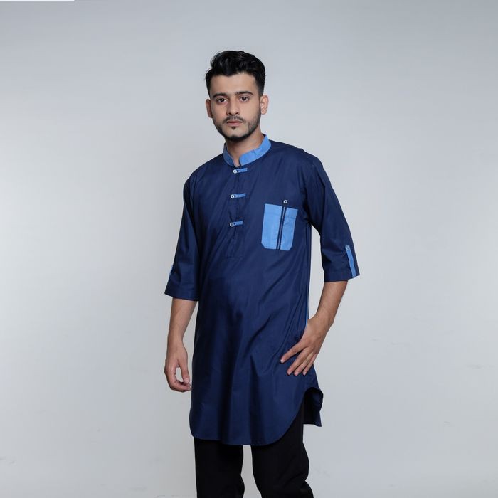 Esq024 Baju  Kurta  Pria  Busana  Muslim  Pria  Baju  Koko TN 