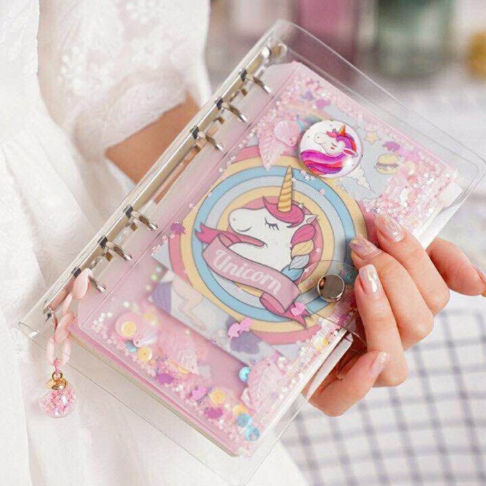 

ORIII UNICORN DAILY PLANNER NOTEBOOK BINDER NOTEBOOK %P<
