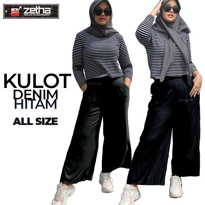 Kulot zetha denim hitam  | ZETHA KULOT