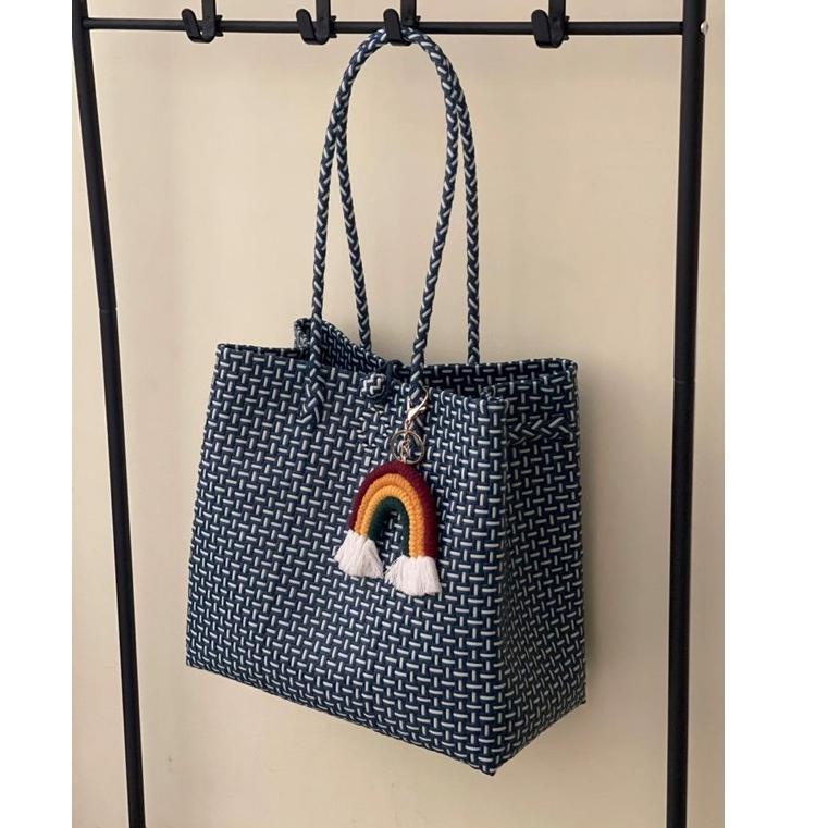 {GTQ.25Au22ᶠ} Tas Anyaman Wanita Aurelia BLUE XL Tote Bag / Tas Anyaman Wanita Tote Bag Premium