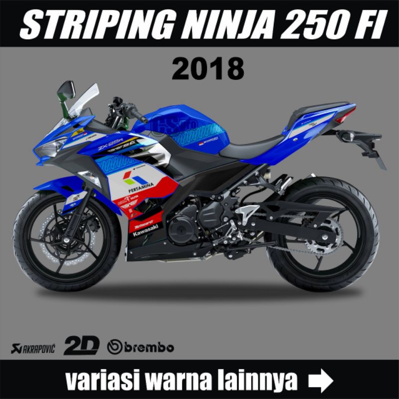 Decal Striping Motor Ninja 250 Fi New Mandalika / Decal Sticker Kawasaki New Ninja 250fi / Decal Nin