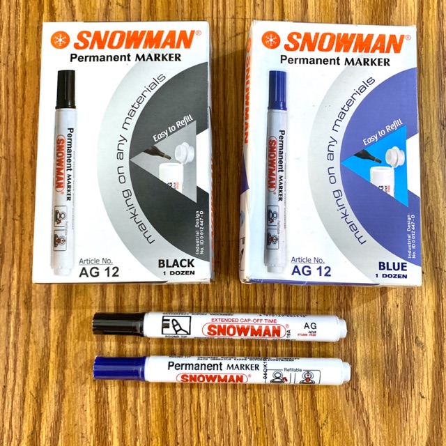 

Spidol Permanen Whiteboard / Spidol Snowman / Permanent Marker AG12 ABG12
