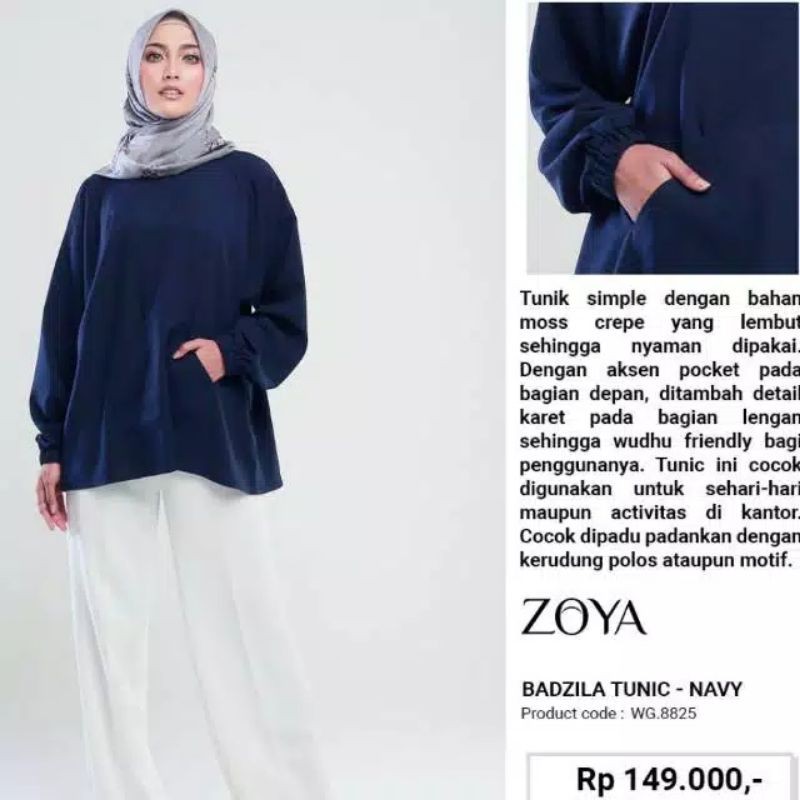 tunik blouse atasan zoya original