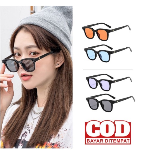 Kacamata Wanita Pria Optik Anti Sunglass Dengan Fashion Sunglasses Kacamata Hitam V style Jennie Blackpink High Quality non brand