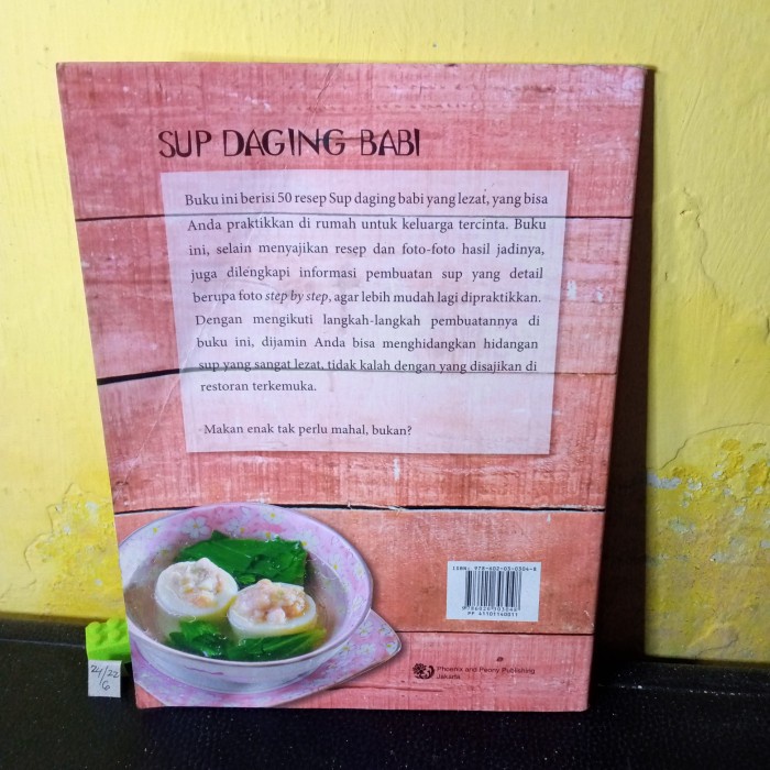 buku masak step by step sup daging babi 116 hal