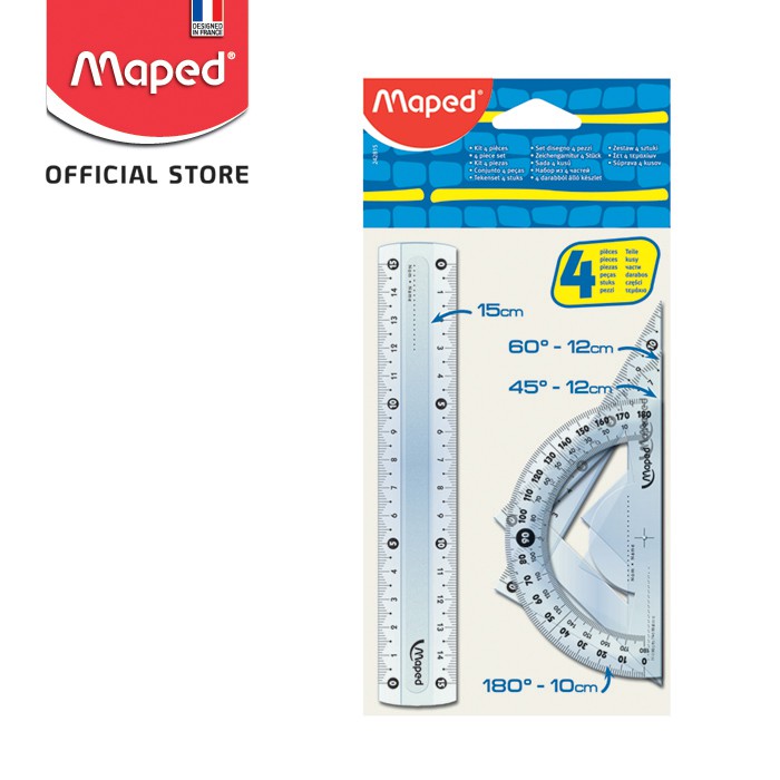 

Maped Penggaris Essentials Mini Set - 4 pcs