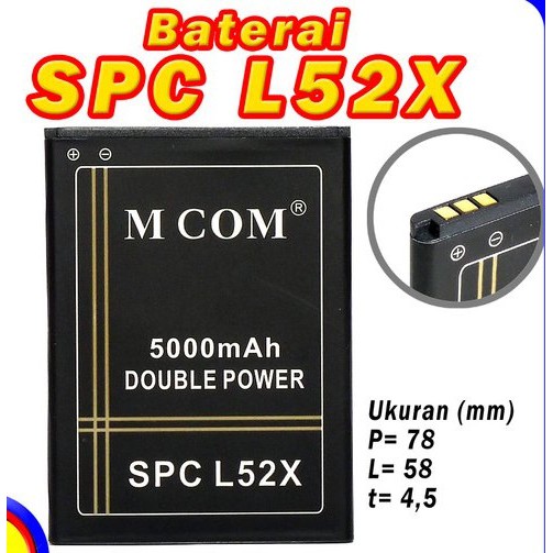 Battery Batre Baterai Double Power Mcom SPC L52X