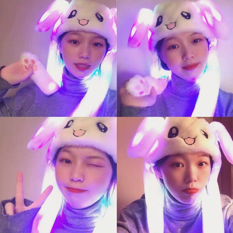 BUNNY HAT DANCING TOPI LED CUTE IMPORT KELINCI KUPING BERGERAK