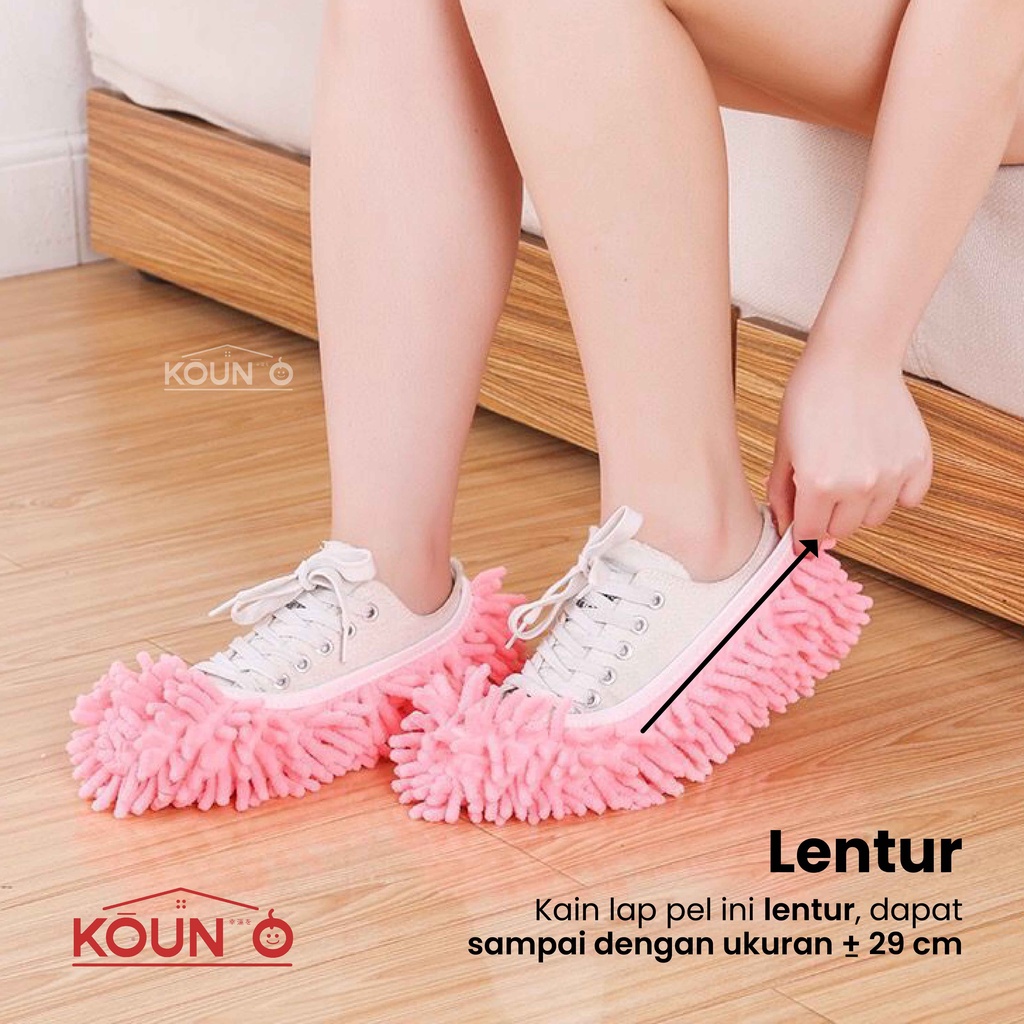 Kain Lap Pel Pembersih Lantai Kaki Sepatu Alat Pembersih Jendela Micro Fiber Cleaning Mop Shoes