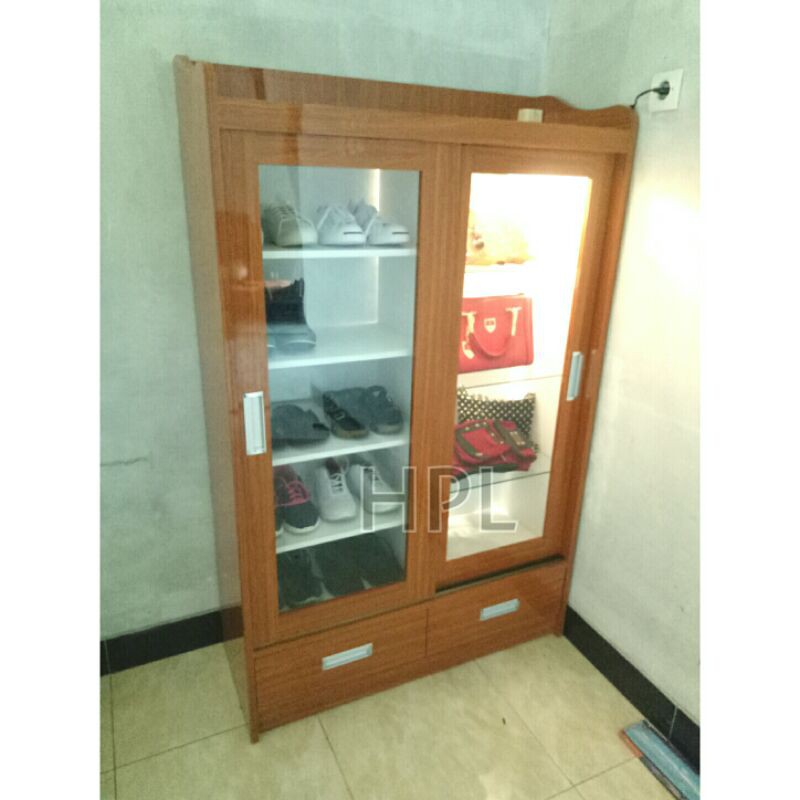 lemari sepatu /rak sepatu minimalis HPL