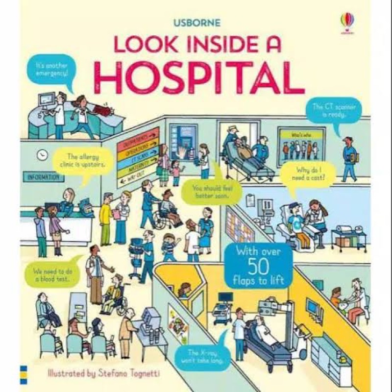usborne look inside a hospital new hard cover book