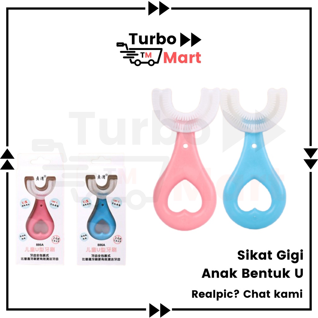 [TM] Sikat Gigi U Shape Anak / Sikat Gigi Anak Bentuk U Bahan Silikon / Sikat Gigi Bentuk U Anak