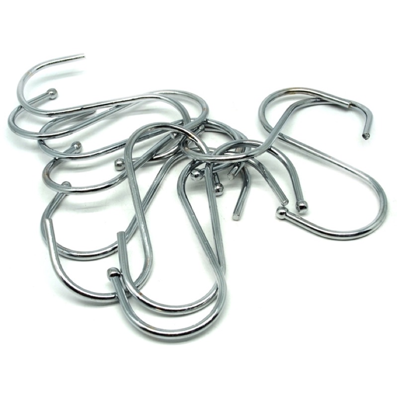 Hanger Gantungan Serbaguna Stainless Steel 10 PCS - M127105 - Silver