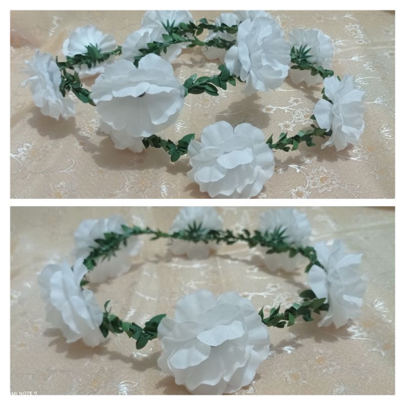 MAWAR PUTIH FLOWER CROWN BANDO MAHKOTA BUNGA